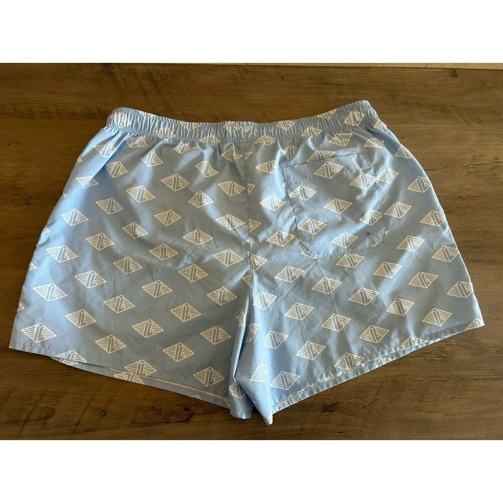 Lacoste Men's Two Tone Monogram Swim Shorts Blue Size XL